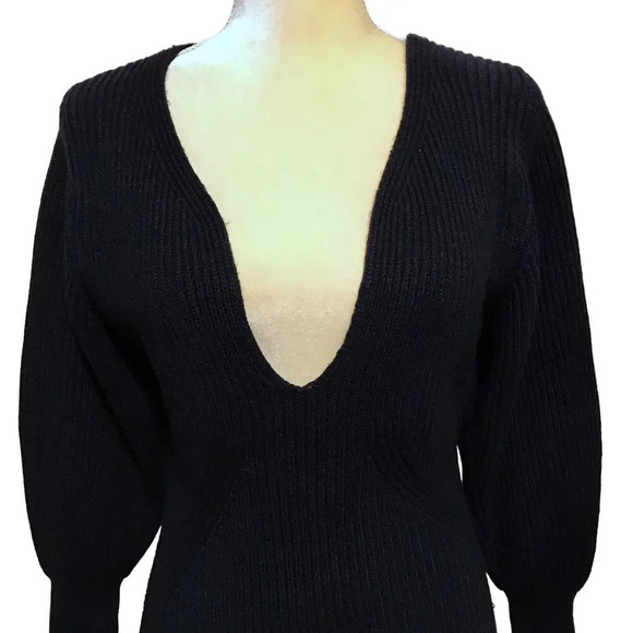 Astr The Label NWT Black Mini Sweater Dress Women M - Picture 3 of 10